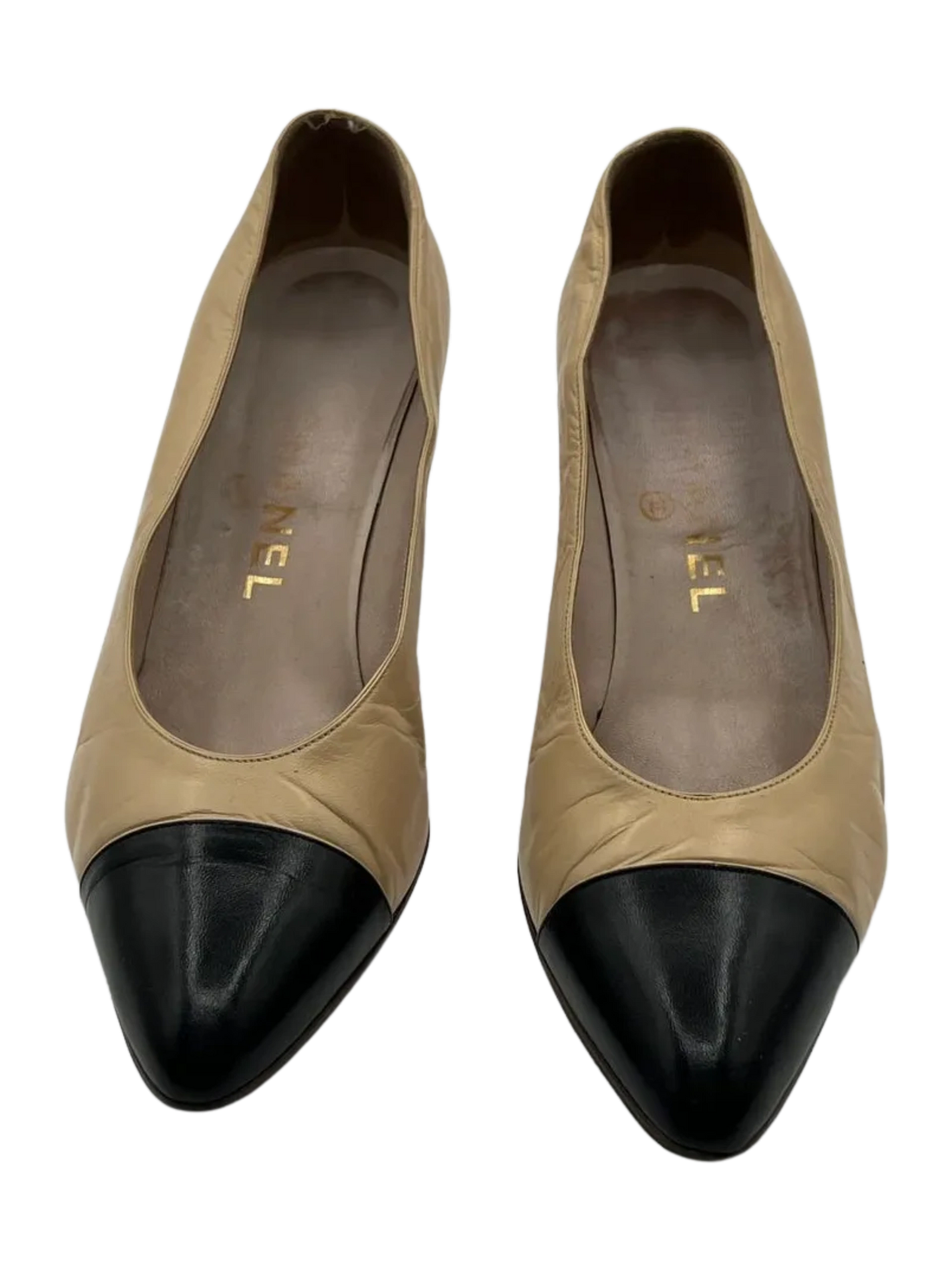 Vintage Classic Chanel Two Tone Pumps