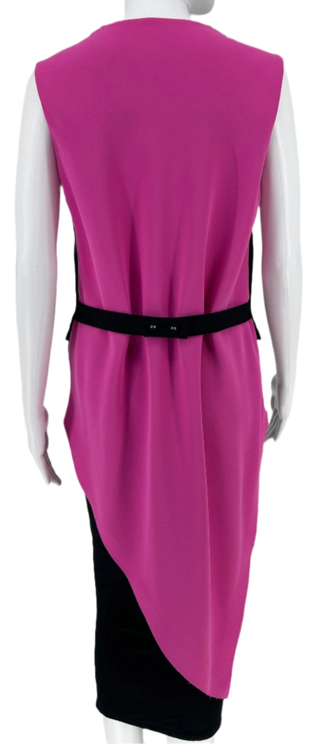 Balenciaga Hot Pink and Black A Symmetrical Top