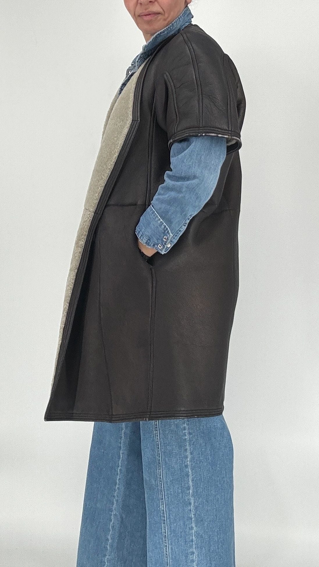 Rick Owens Shearling Leather Jacket