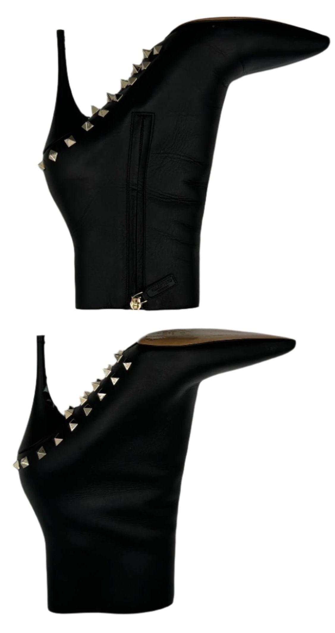 Valentino Garavani Rockstud Ankle Booties in Black Leather - Size 39