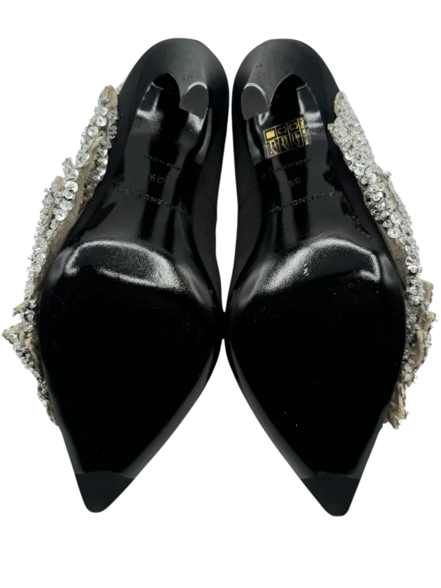 *NEW* BALENCIAGA Sequin-embellished satin pumps