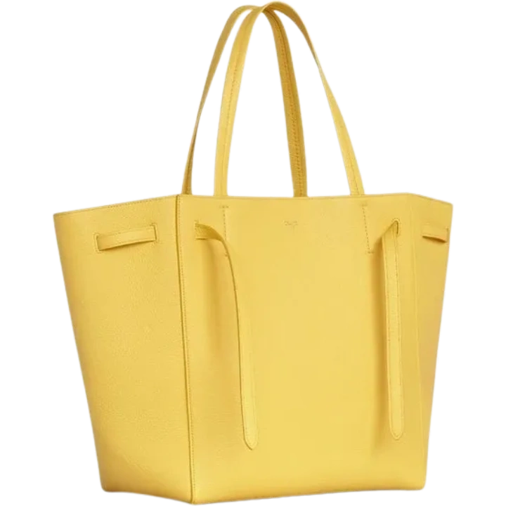 NWT Celine Cabas Phantom Tote in soft grained calk skin - Citron color