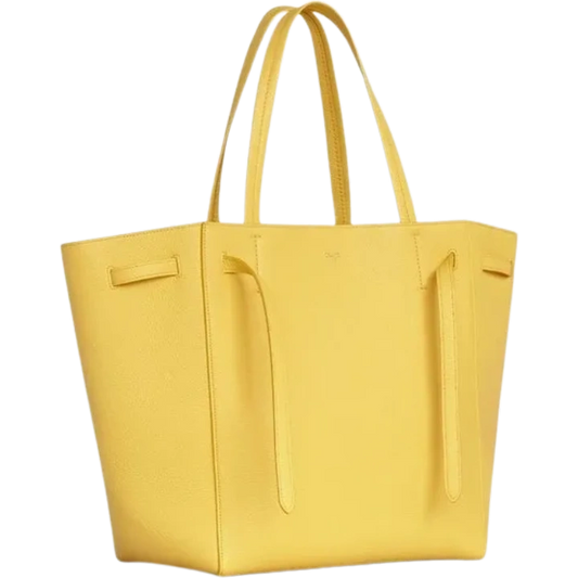 NWT Celine Cabas Phantom Tote in soft grained calk skin - Citron color