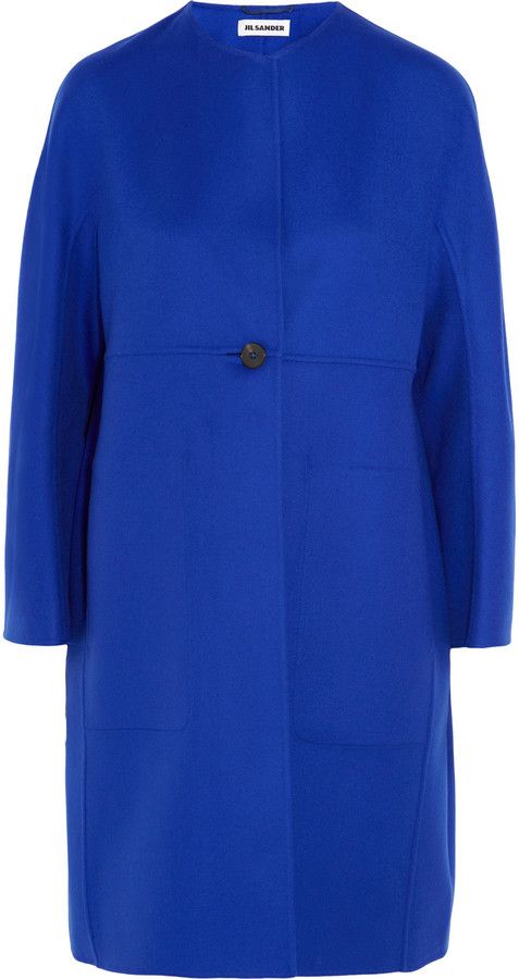 Jil Sander Double-Face Cashmere Coat Cobalt Blue - Size 38