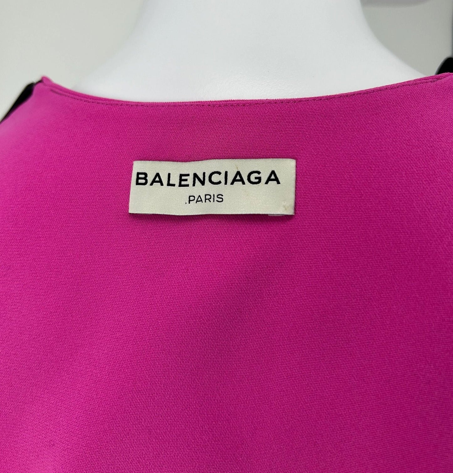 Balenciaga Hot Pink and Black A Symmetrical Top