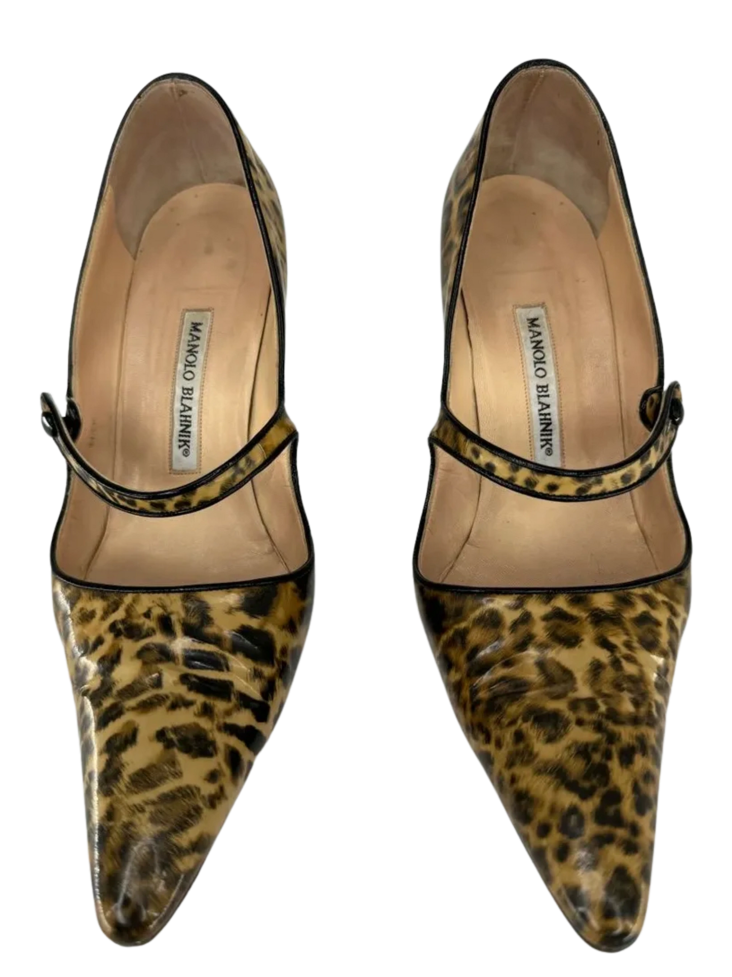 Manolo Blahnik Leopard Mary Janes