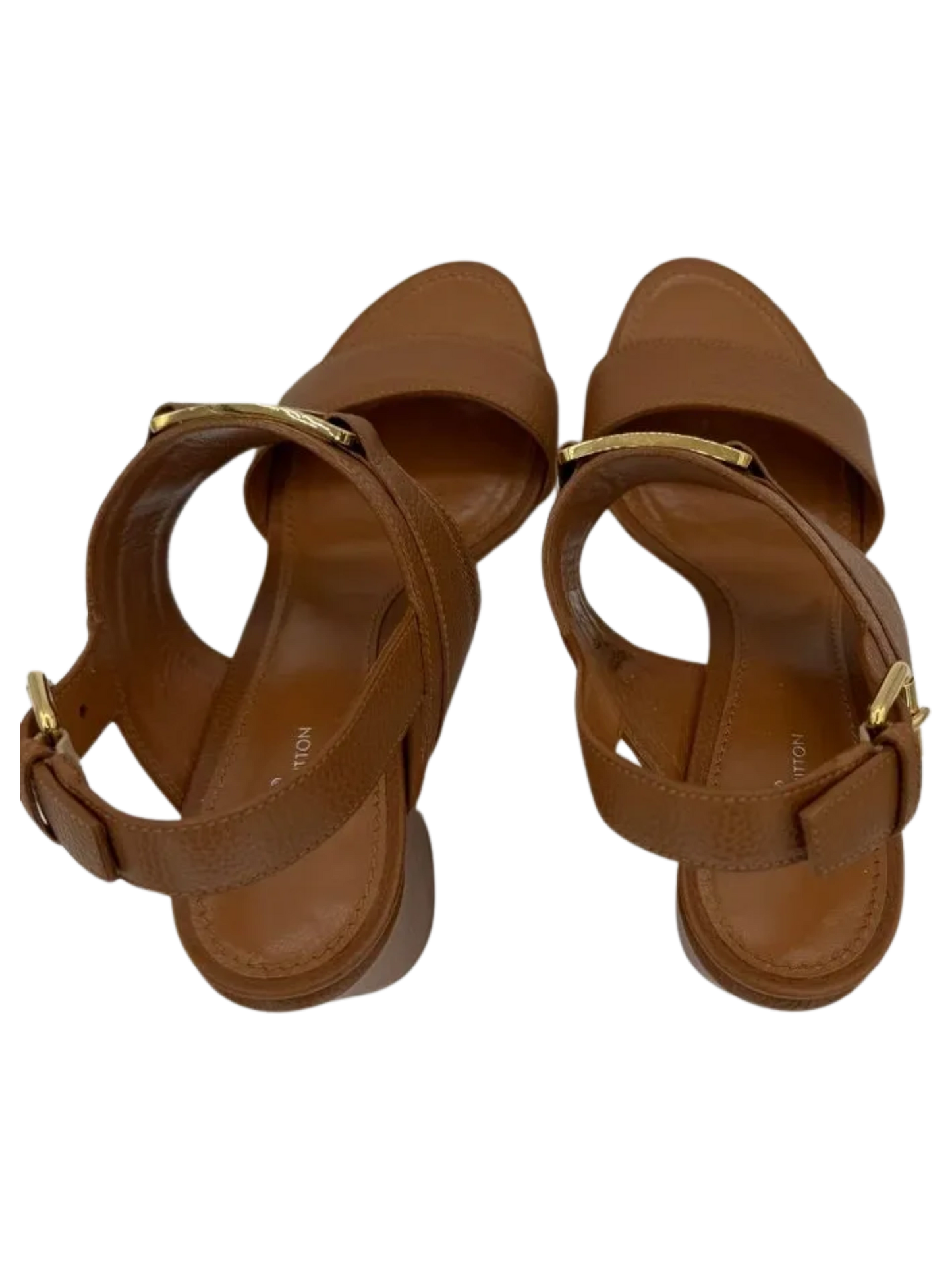 LOUIS VUITTON Grained Calfskin Horizon Sandals