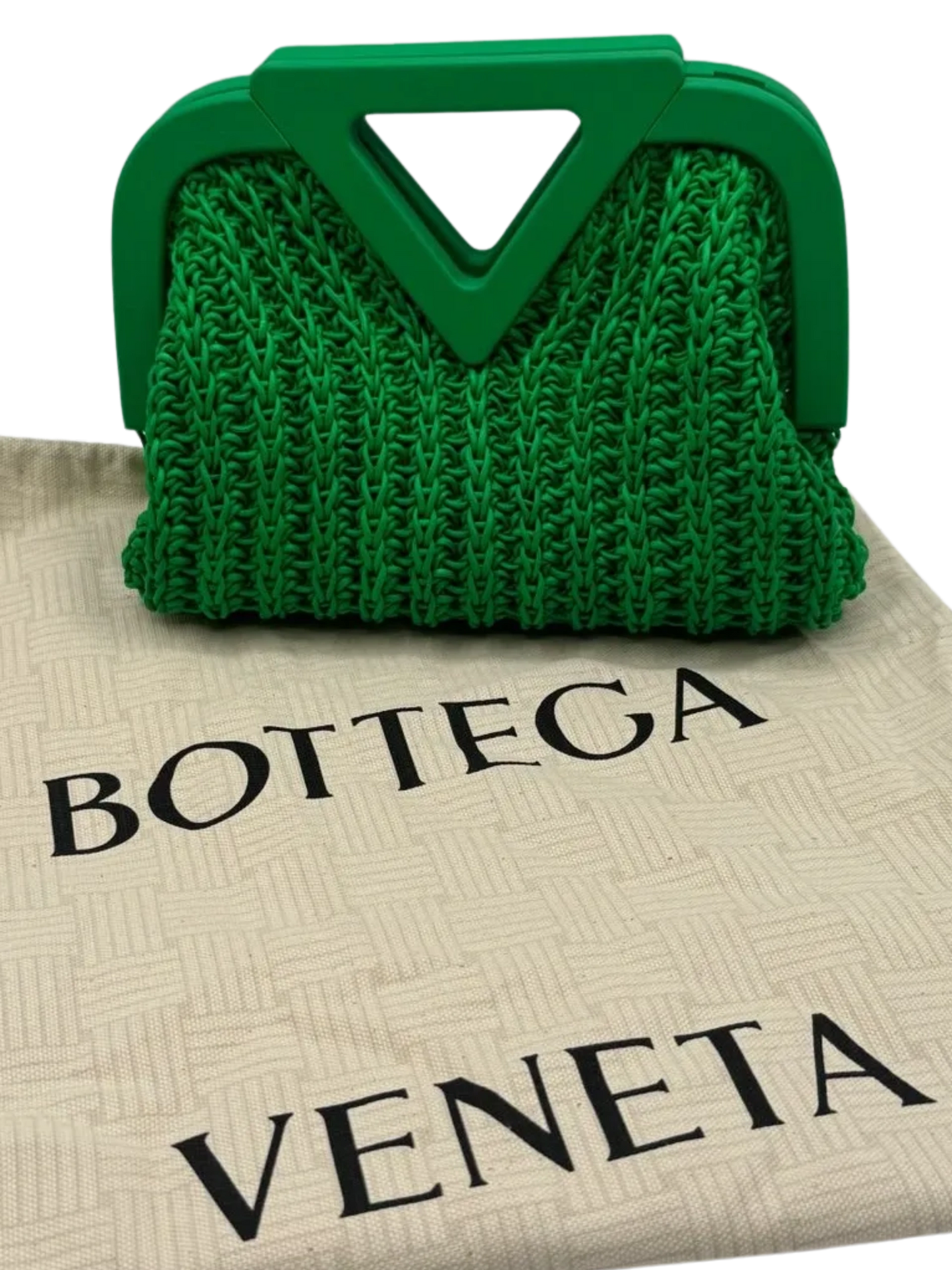 Bottega Veneta Calfskin Crochet The Point Triangle Bag