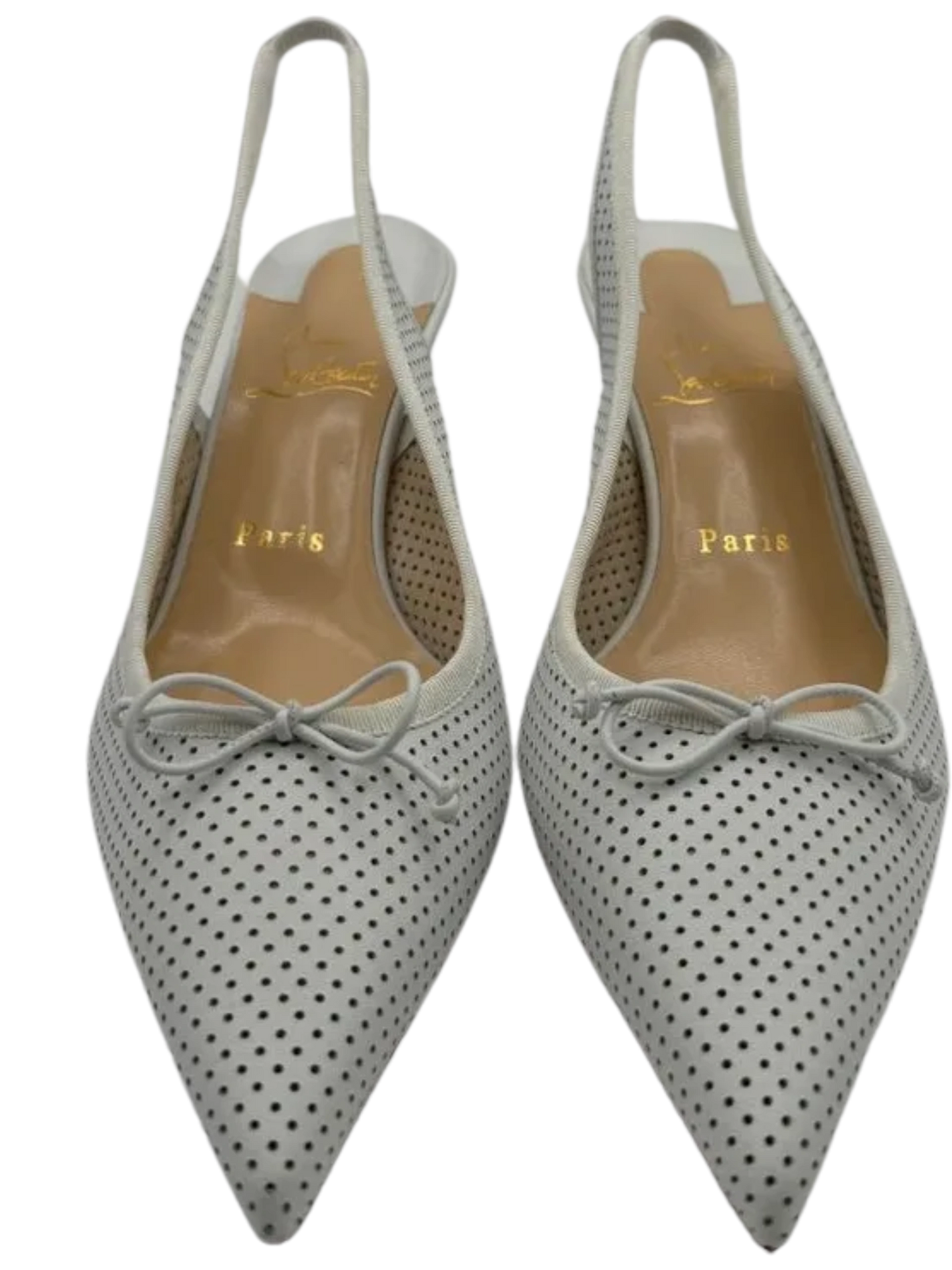 *NEW* Christian Louboutin HALL SLING PUMP Perforated Leather Heels