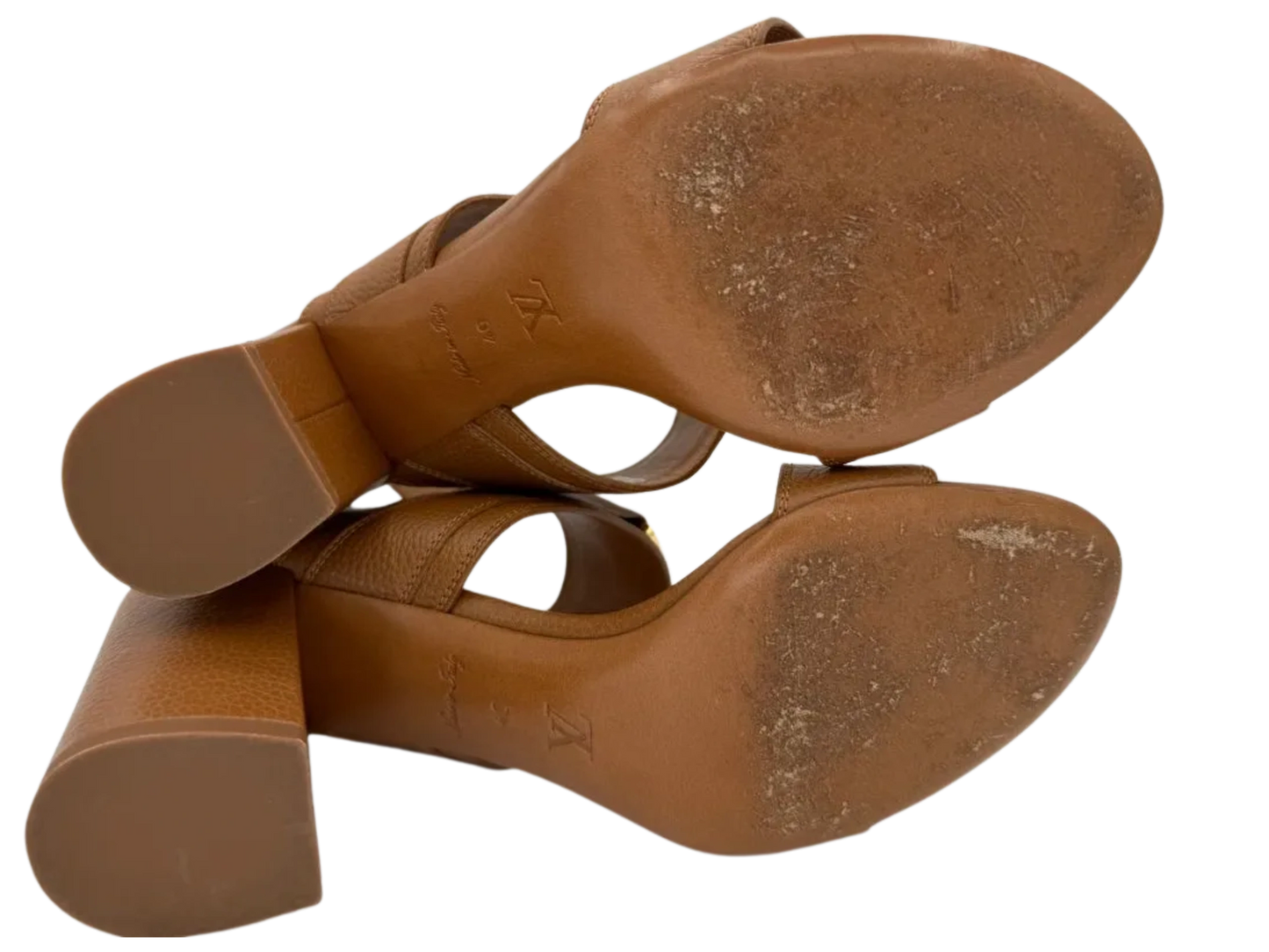 LOUIS VUITTON Grained Calfskin Horizon Sandals