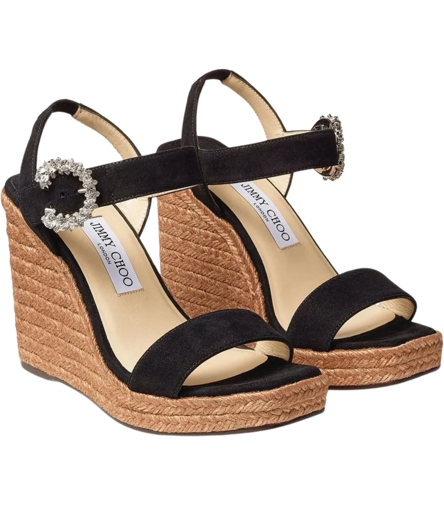 JIMMY CHOO Mirabelle 110 suede espadrille wedge sandals