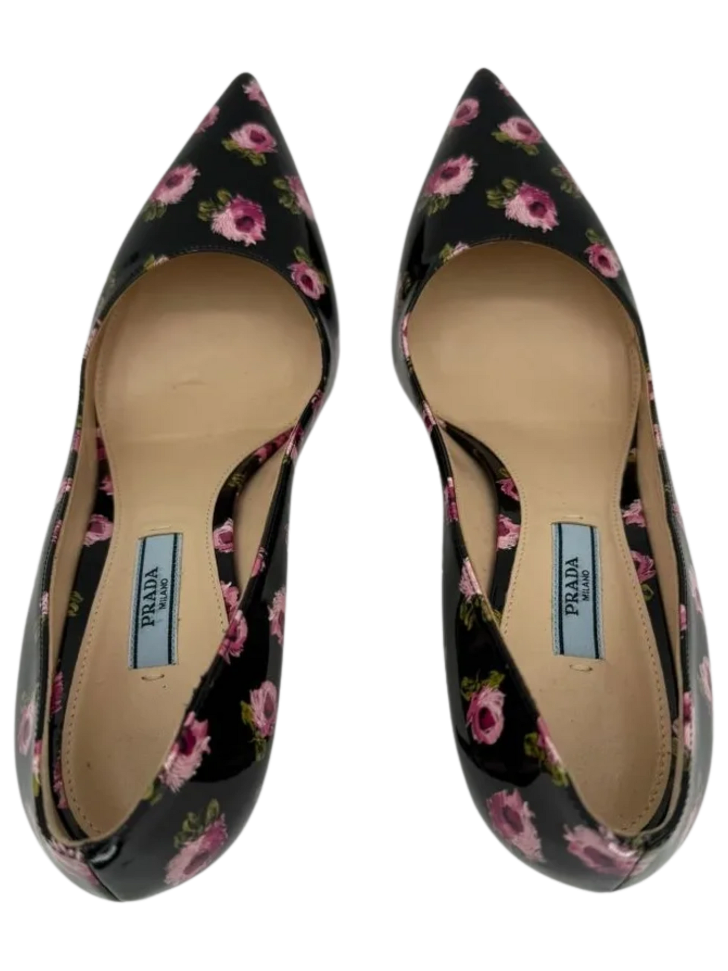 *NEW* Prada Floral Patent Pumps