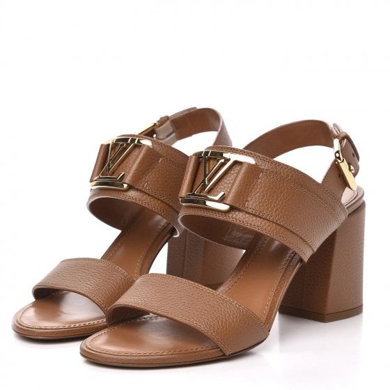 LOUIS VUITTON Grained Calfskin Horizon Sandals