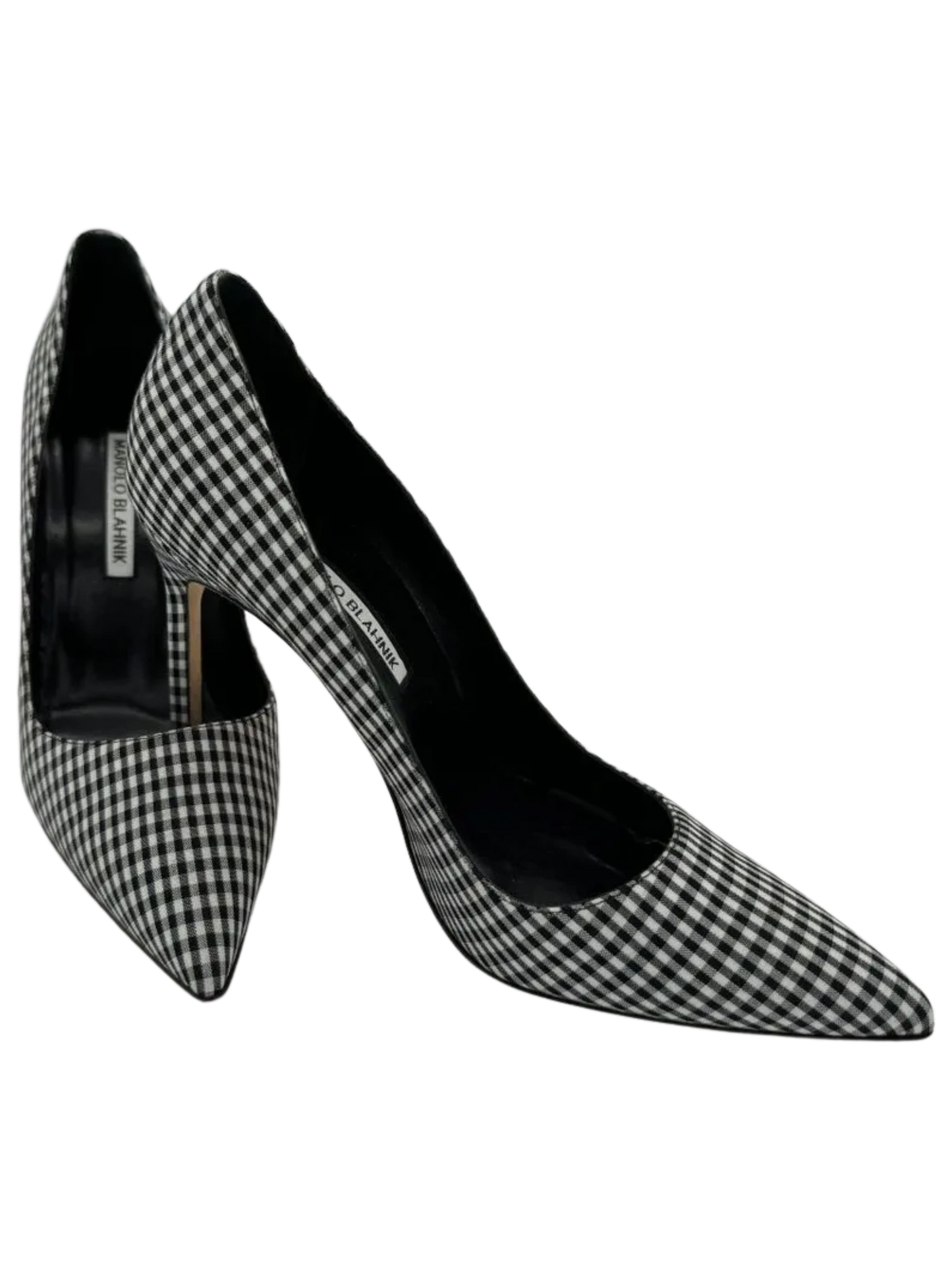 Manolo Blahnik Women's Black/White Gingham Stiletto