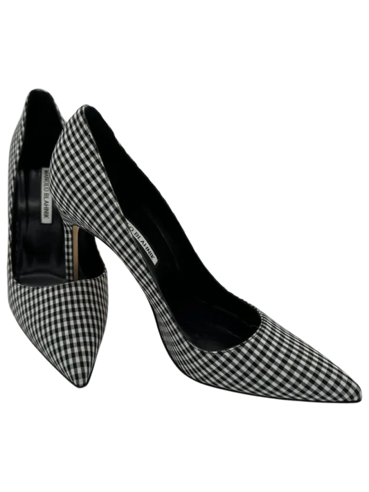 Manolo Blahnik Women's Black/White Gingham Stiletto