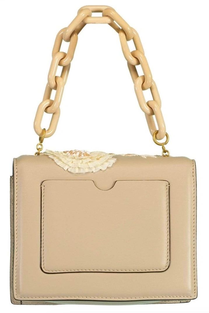 Oscar De La Renta - Mini TRO Nappa Raffia Embroidered Bag