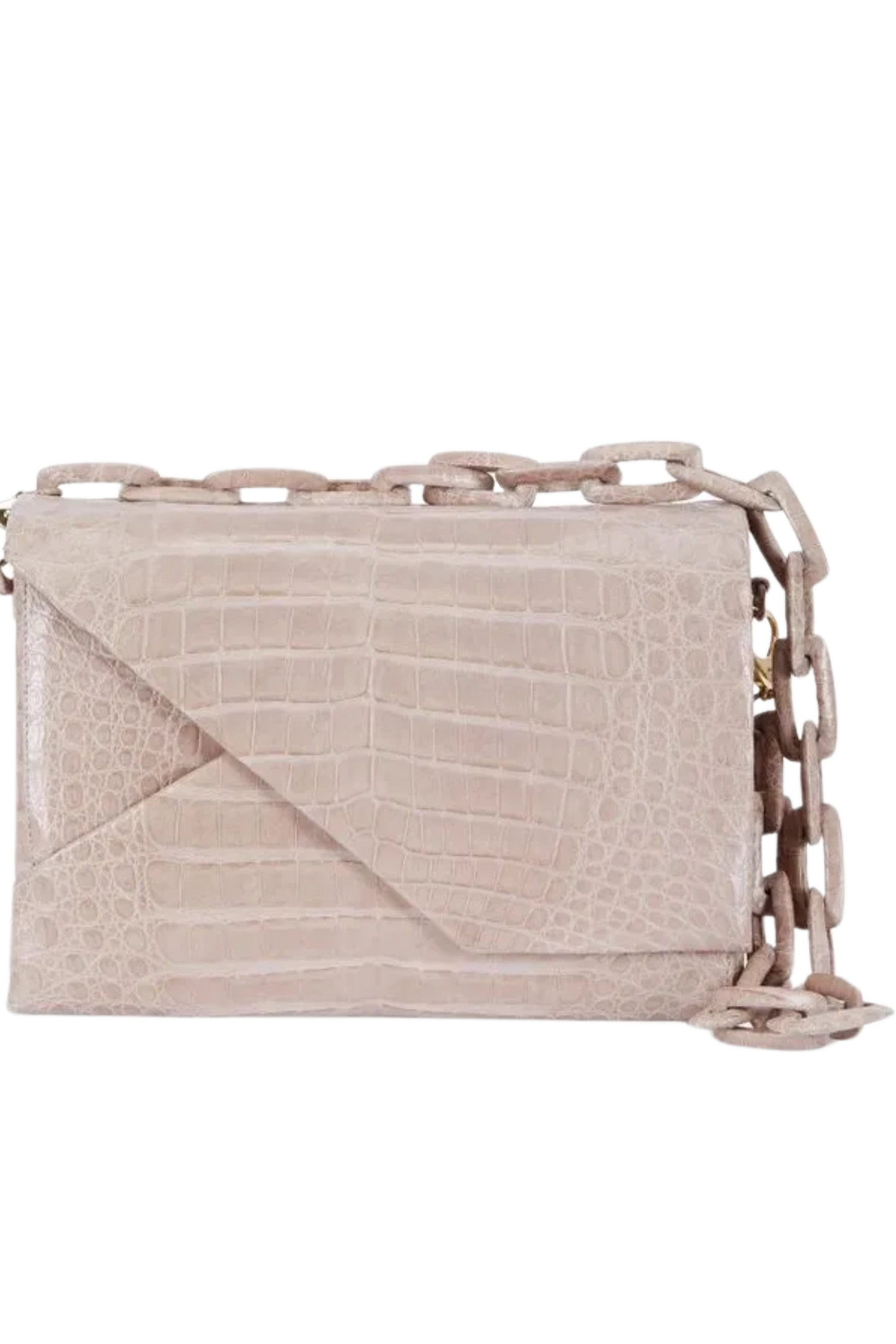 Nancy Gonzalez Origami Crocodile Chain Shoulder Bag