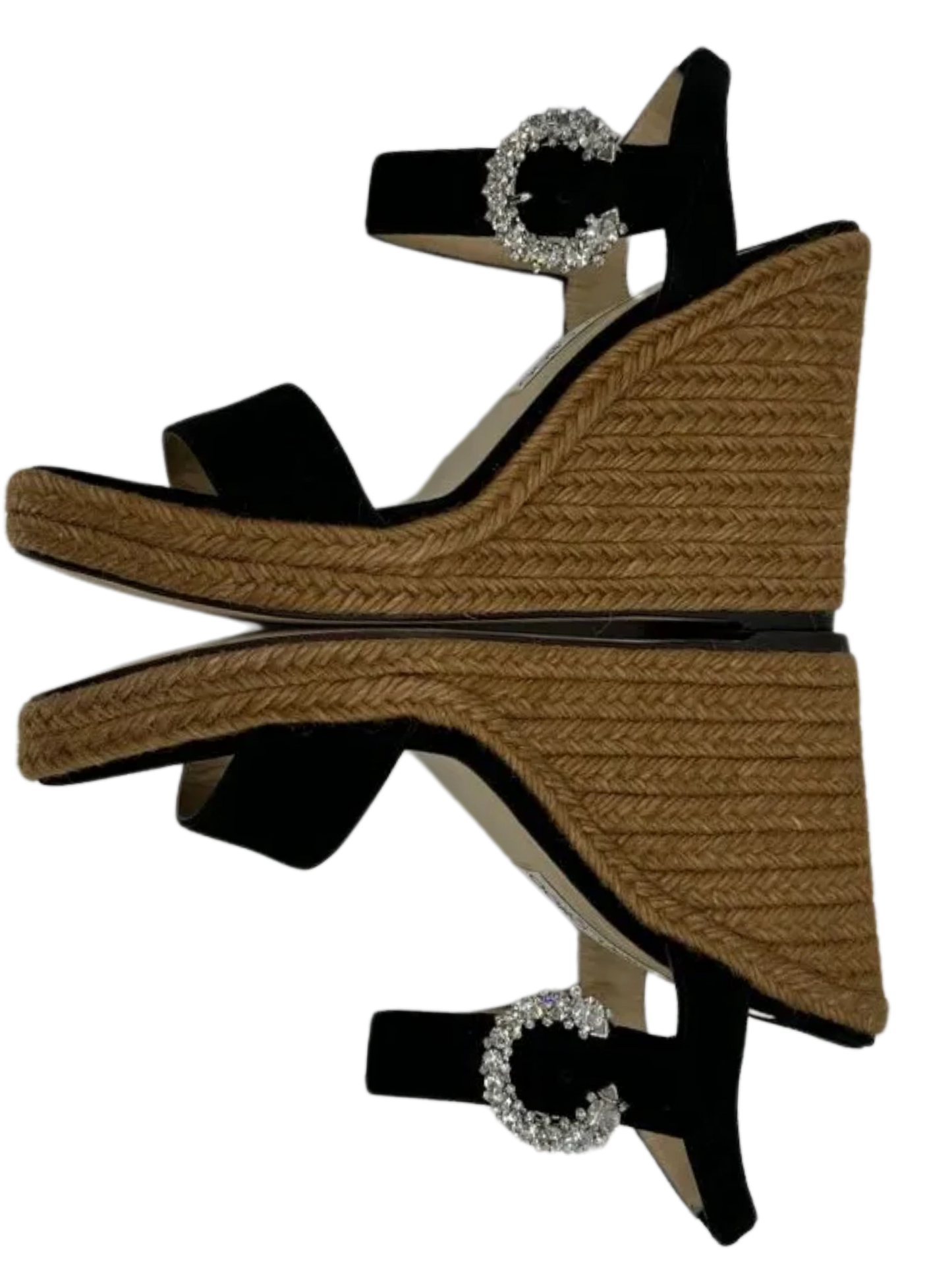 JIMMY CHOO Mirabelle 110 suede espadrille wedge sandals