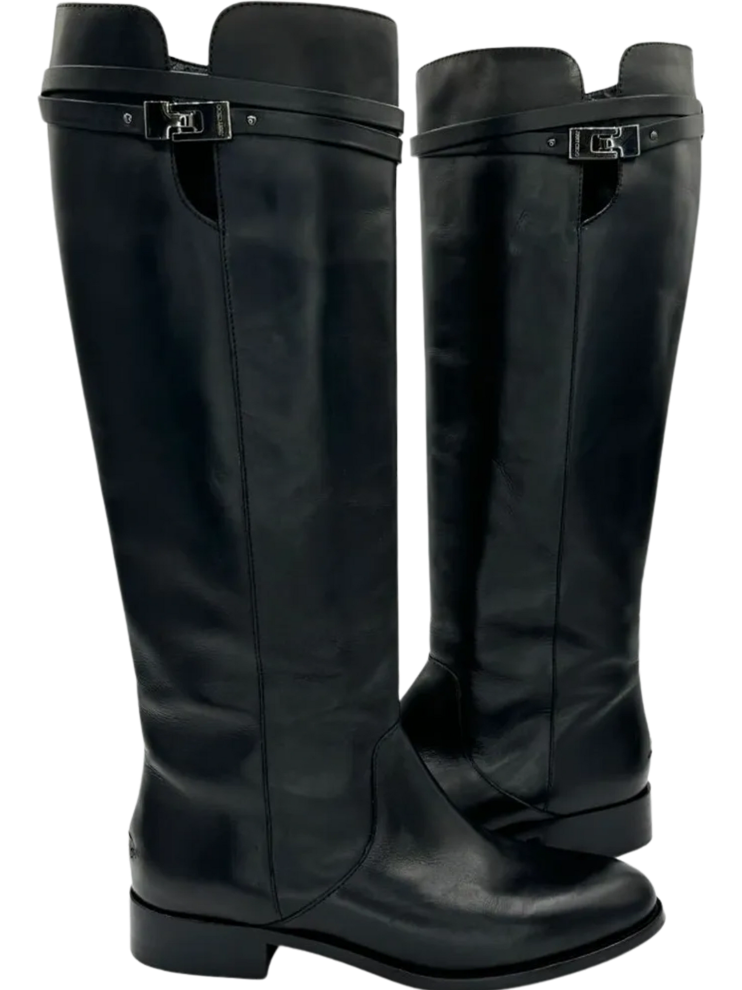 JIMMY CHOO Hyson Leather Riding Boots Size 39