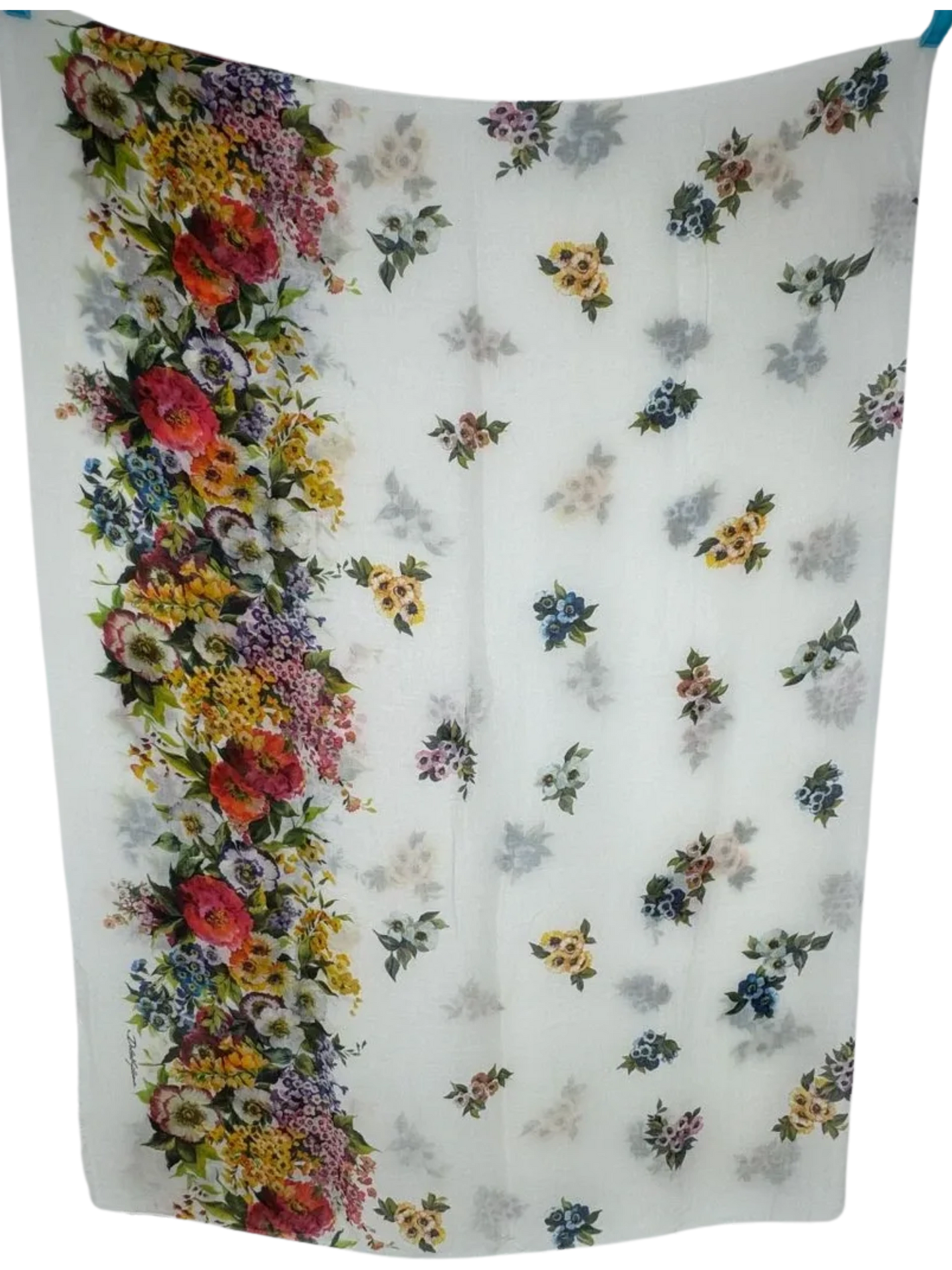 Dolce & Gabbana NWT Multicolor Floral Print Shawl