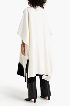 New Valentino Two-tone wool and cashmere-blend felt cape - Size 42